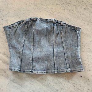 Shein Denim Tight-Fitted Tube Top